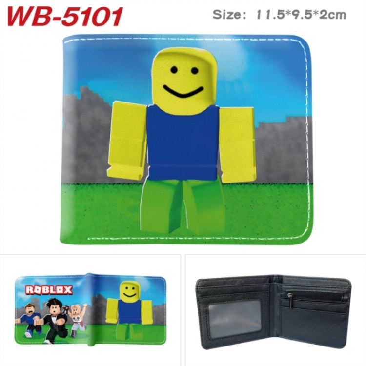 Roblox Animation color PU leather half fold wallet 11.5X9X2CM