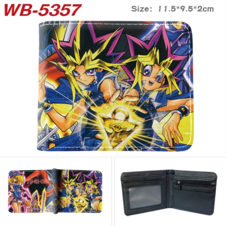 Yugioh Animation color PU leather half fold wallet 11.5X9X2CM