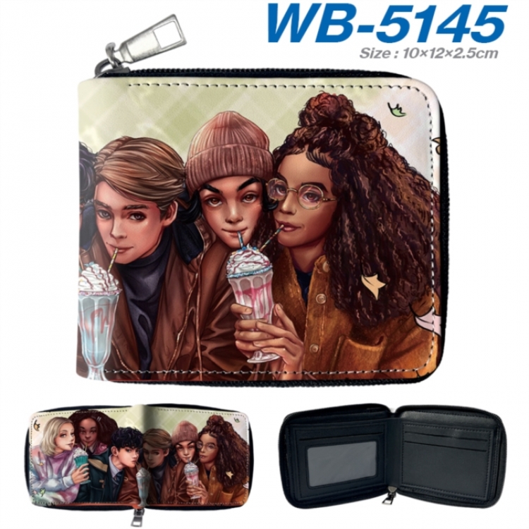 HEARTSTOPPER Anime color short full zip folding wallet 10x12x2.5cm