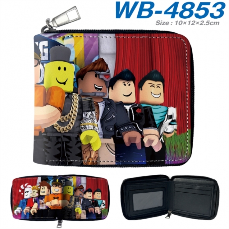 Roblox Anime color short full zip folding wallet 10x12x2.5cm