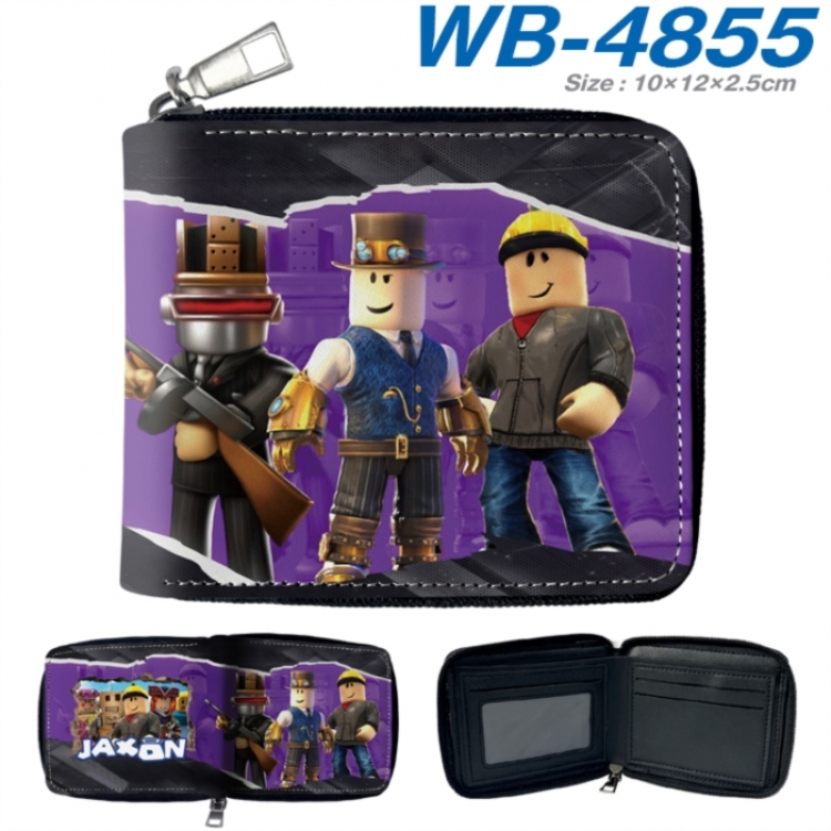 Roblox Anime color short full zip folding wallet 10x12x2.5cm