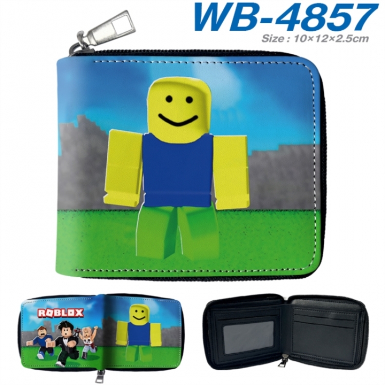 Roblox Anime color short full zip folding wallet 10x12x2.5cm