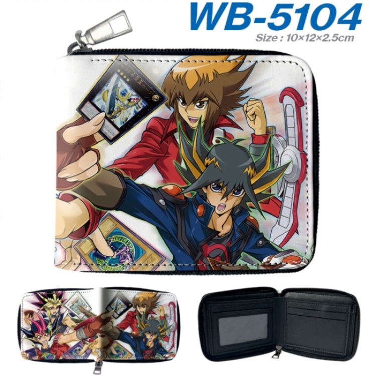 Yugioh Anime color short full zip folding wallet 10x12x2.5cm