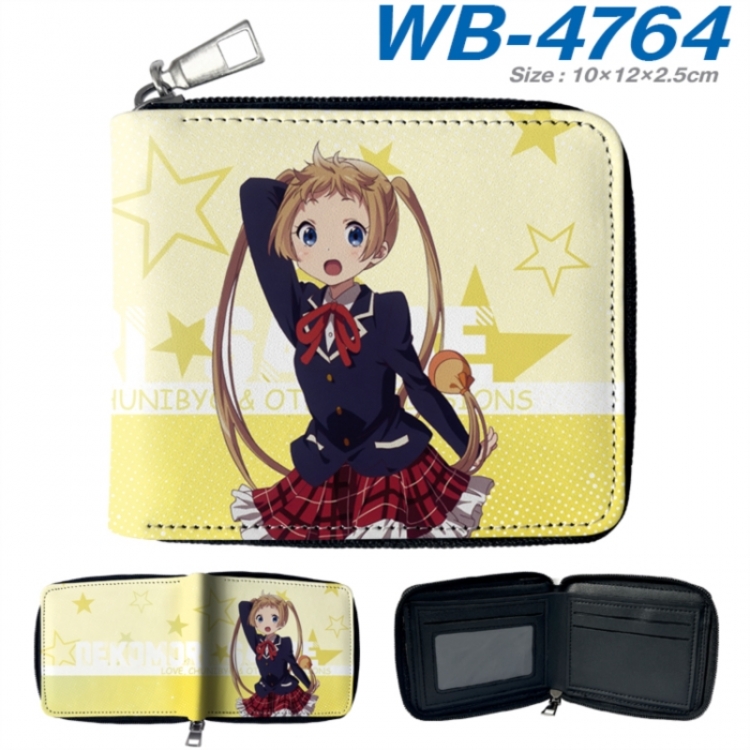 Chuunibyou Demo Koi Ga Shitai Anime color short full zip folding wallet 10x12x2.5cm