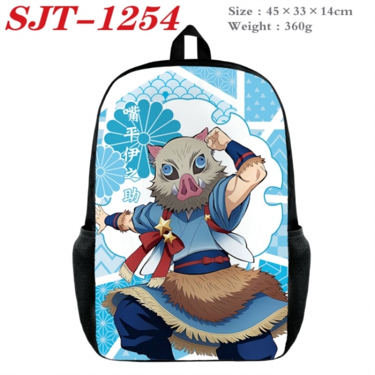 Demon Slayer Kimets Anime nylon canvas backpack student backpack 45x33x14cm