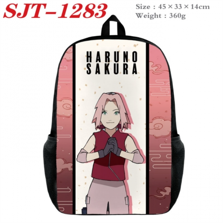 Naruto Anime nylon canvas backpack student backpack 45x33x14cm
