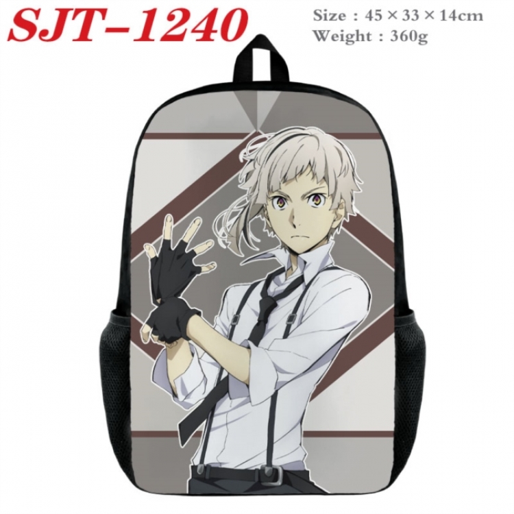 Bungo Stray Dogs Anime nylon canvas backpack student backpack 45x33x14cm