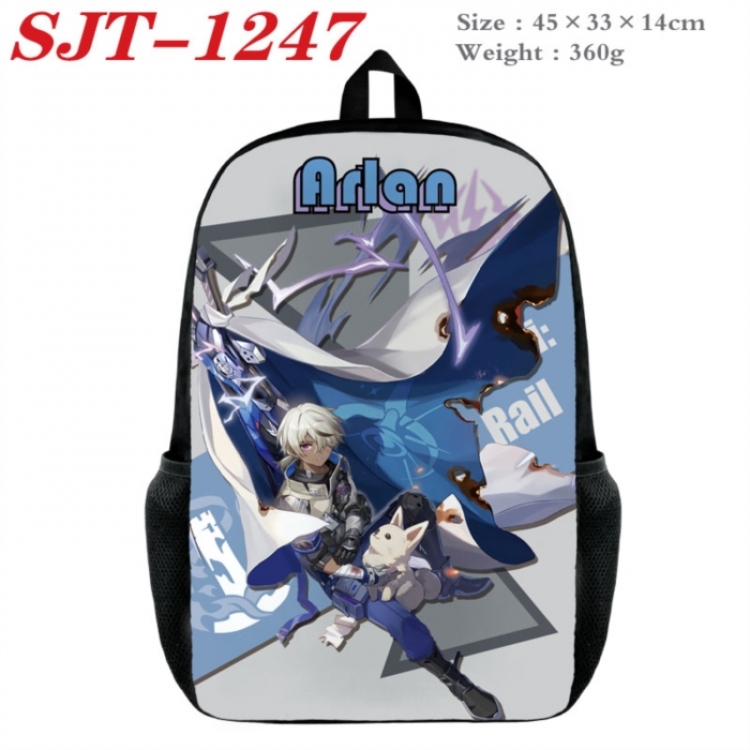 Honkai: Star Rail Anime nylon canvas backpack student backpack 45x33x14cm