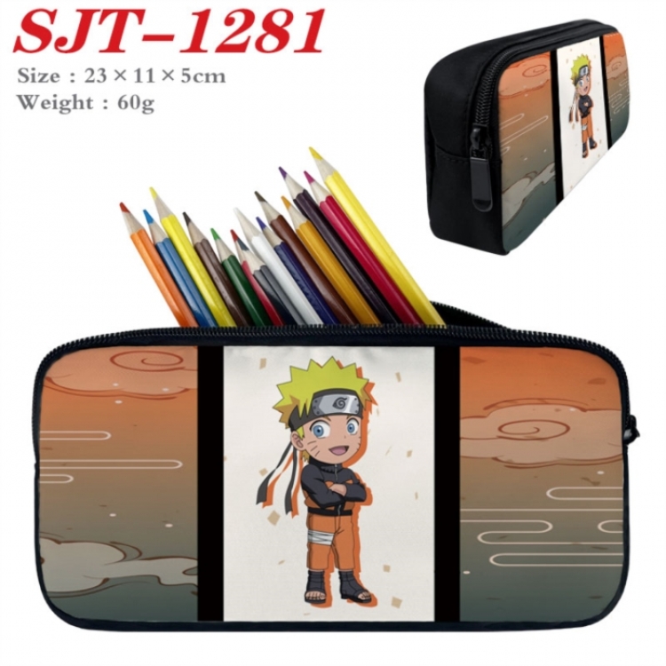Naruto Anime nylon student pencil case 23x11x5cm 