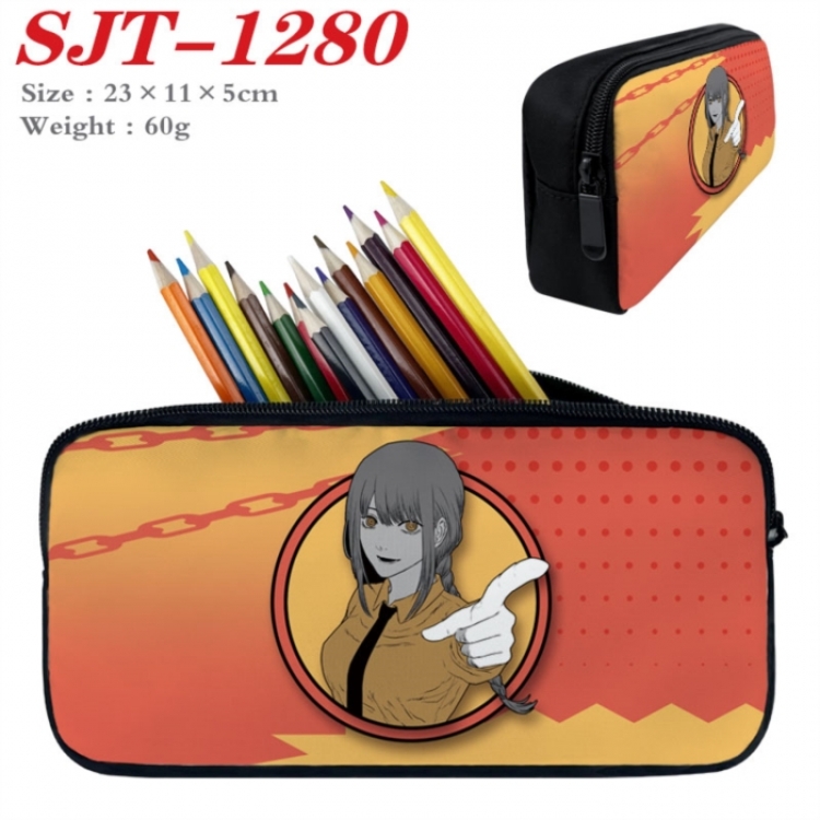 Chainsaw Man Anime nylon student pencil case 23x11x5cm 