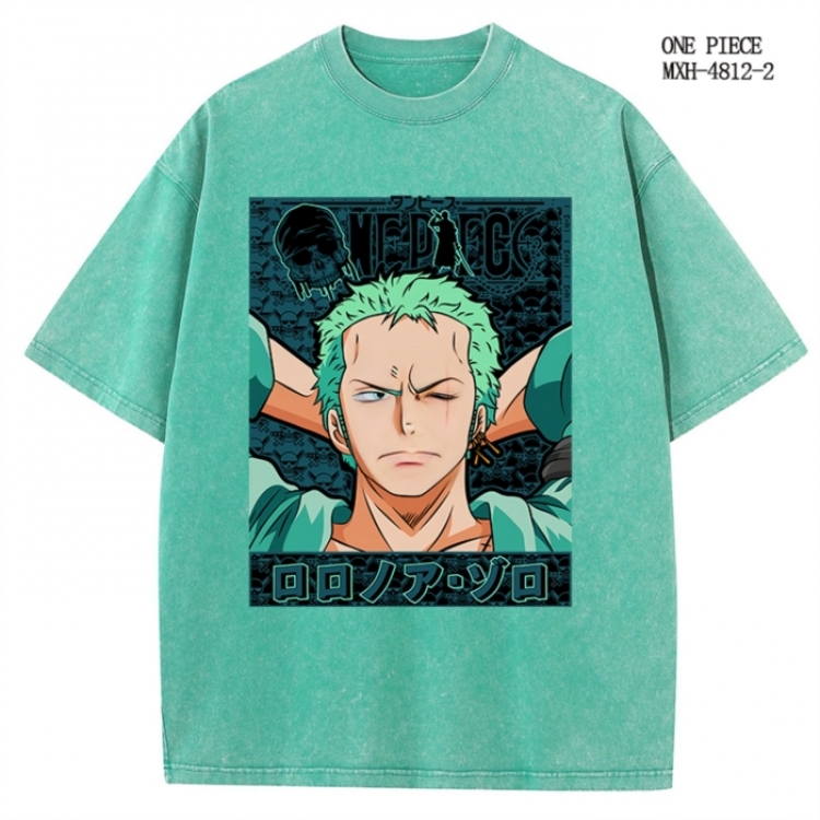 One Piece Anime peripheral pure cotton washed and worn T-shirt from S to 4XL