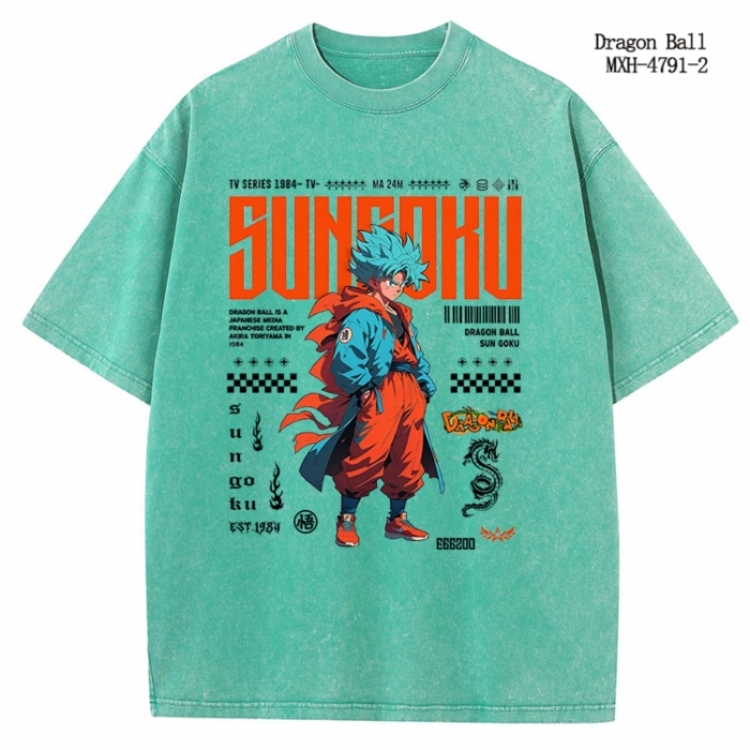 DRAGON BALL Anime peripheral pure cotton washed and worn T-shirt from S to 4XL