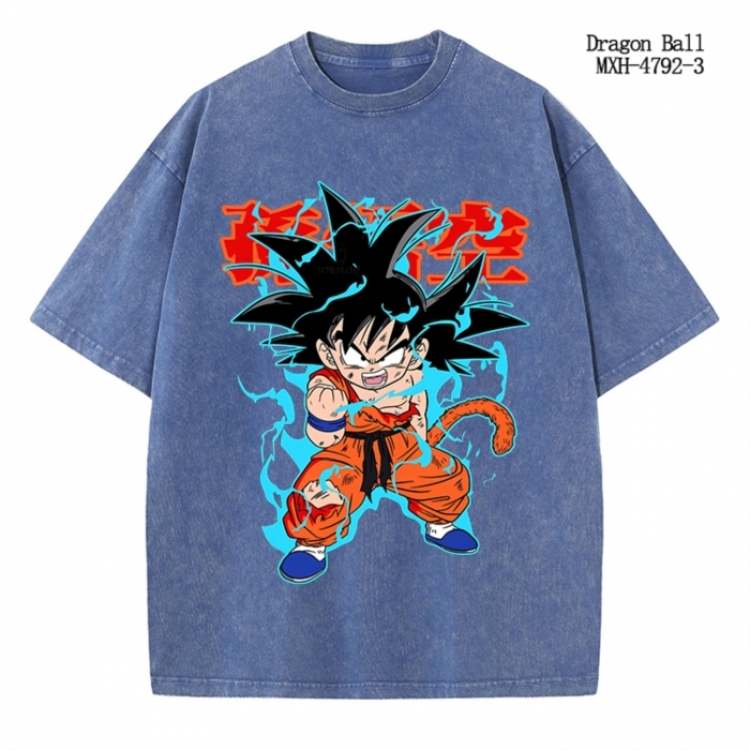 DRAGON BALL Anime peripheral pure cotton washed and worn T-shirt from S to 4XL