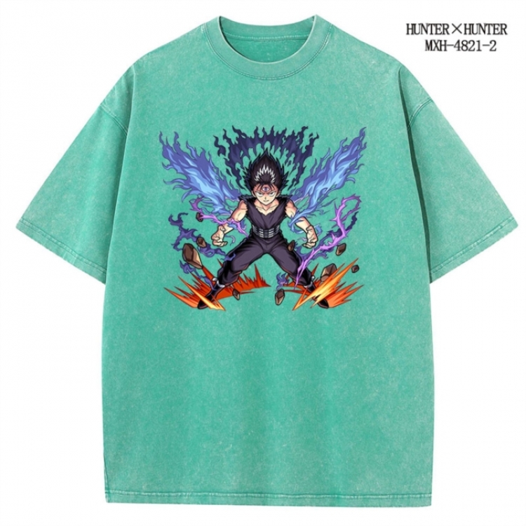 HunterXHunter Anime peripheral pure cotton washed and worn T-shirt from S to 4XL