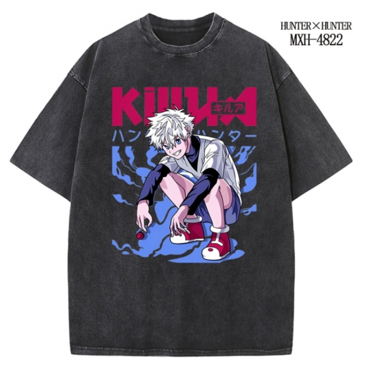 HunterXHunter Anime peripheral pure cotton washed and worn T-shirt from S to 4XL
