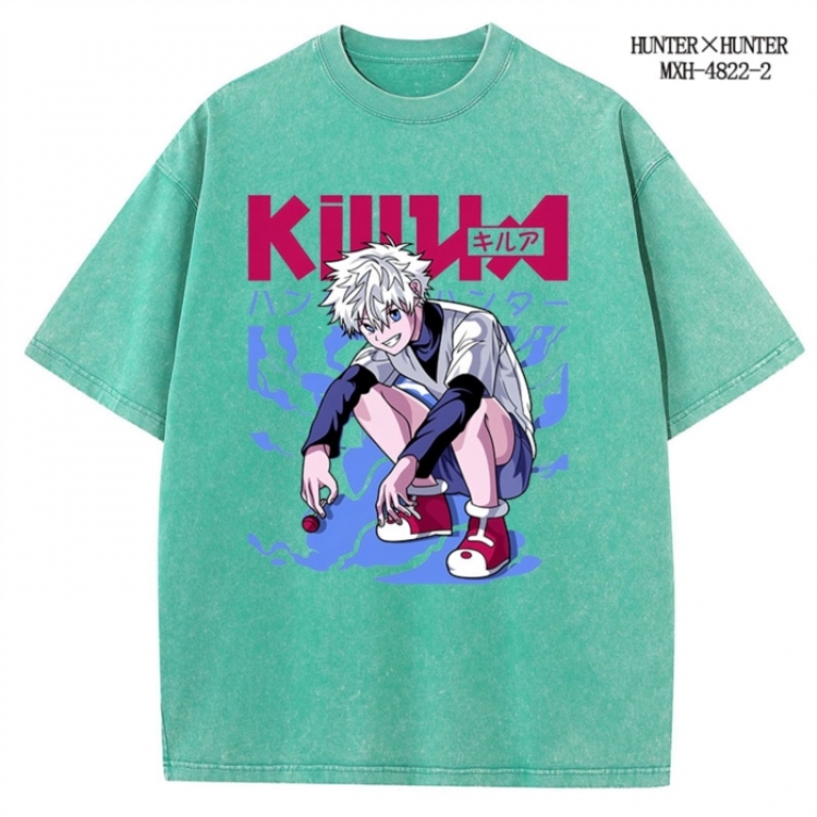 HunterXHunter Anime peripheral pure cotton washed and worn T-shirt from S to 4XL