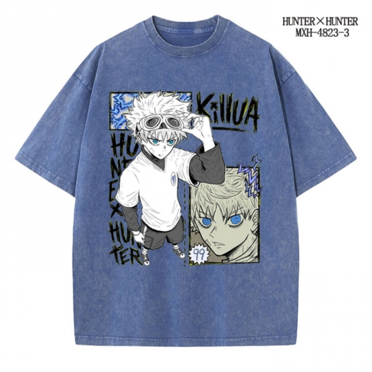 HunterXHunter Anime peripheral pure cotton washed and worn T-shirt from S to 4XL