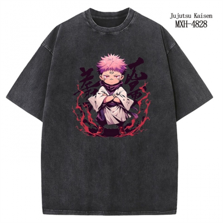 Jujutsu Kaisen Anime peripheral pure cotton washed and worn T-shirt from S to 4XL