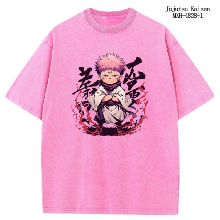 Jujutsu Kaisen Anime peripheral pure cotton washed and worn T-shirt from S to 4XL