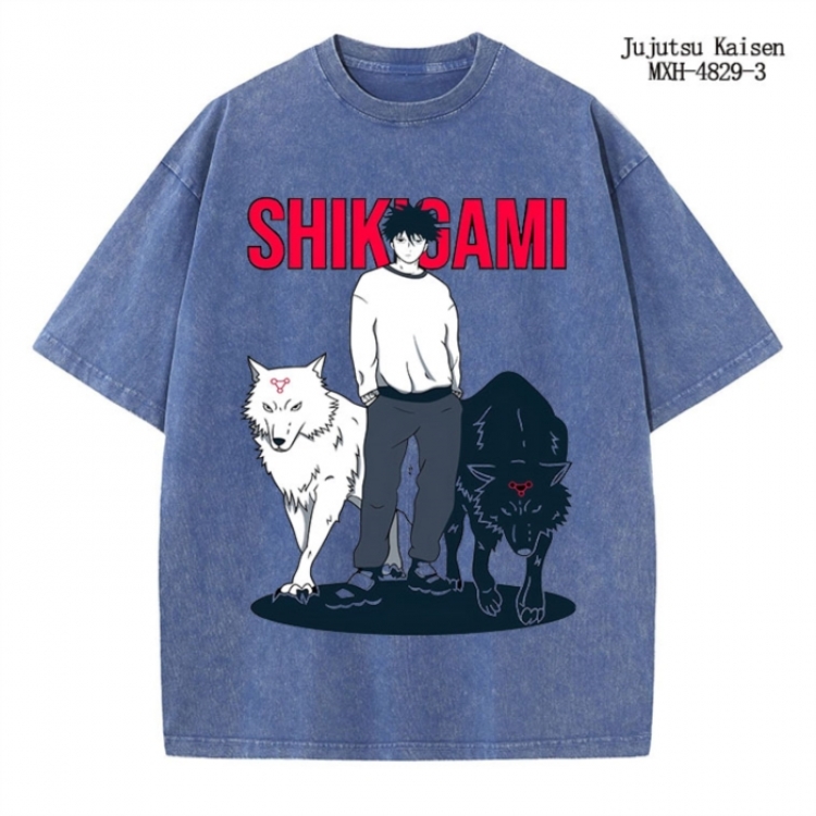 Jujutsu Kaisen Anime peripheral pure cotton washed and worn T-shirt from S to 4XL