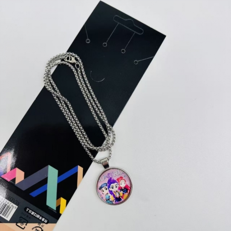 K-Pop Demon Hunters Anime peripheral metal necklace price for 5 pcs