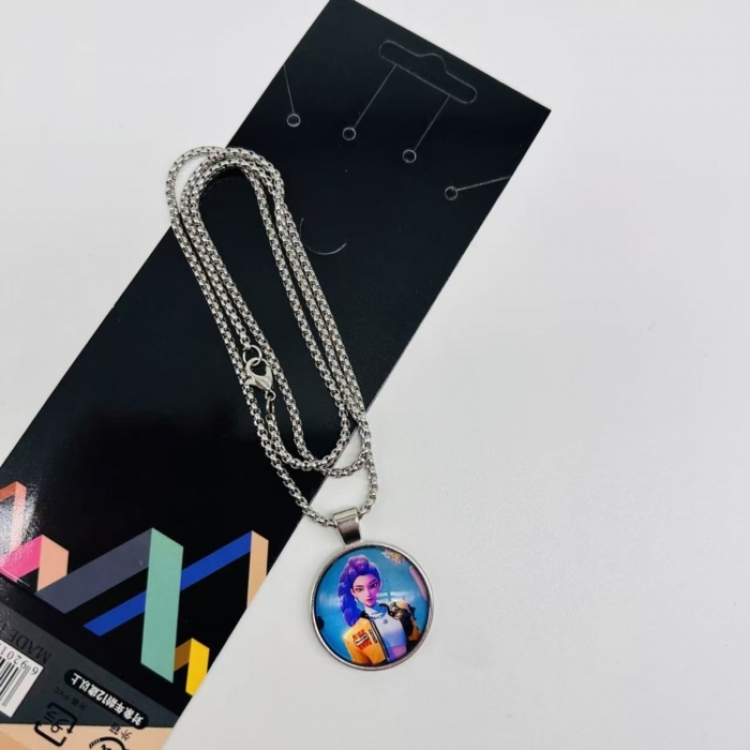 K-Pop Demon Hunters Anime peripheral metal necklace price for 5 pcs