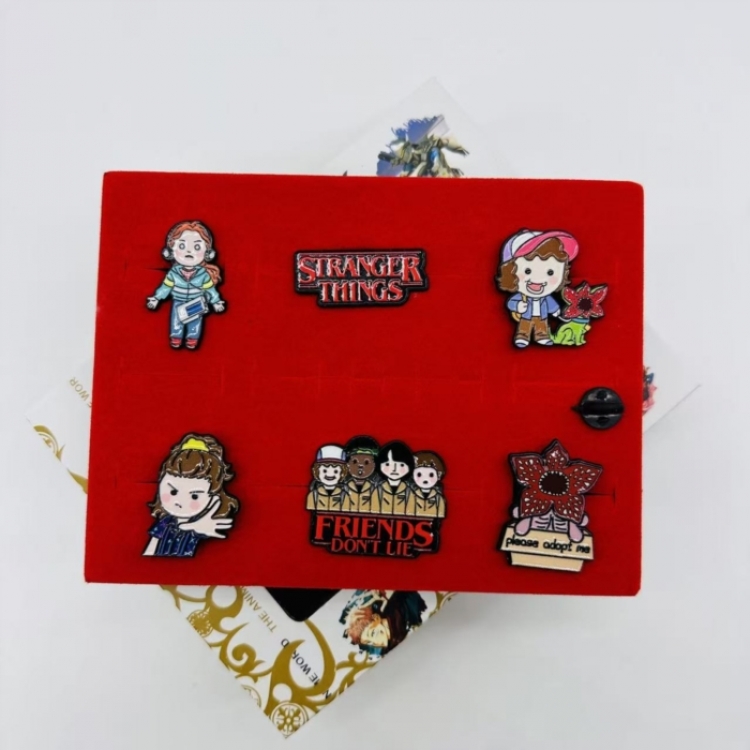 Stranger Things Anime peripheral brooch keychain box