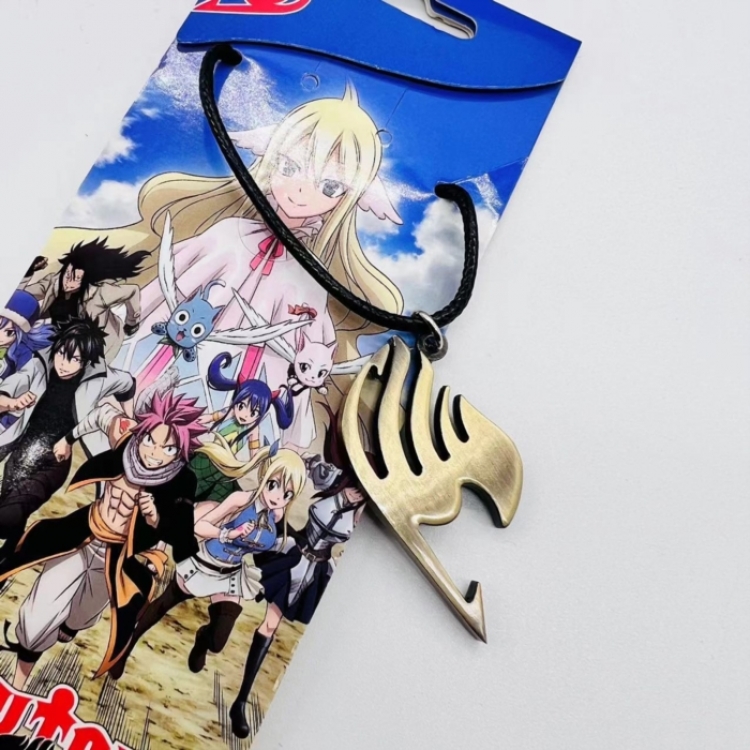 Fairy tail Anime peripheral leather rope necklace pendant jewelry price for 5 pcs