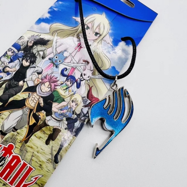 Fairy tail Anime peripheral leather rope necklace pendant jewelry price for 5 pcs