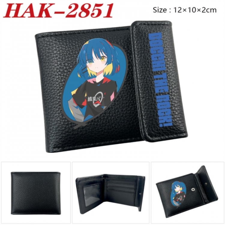 BOCCHI THE ROCK! Anime Litchi Pattern Hidden Buckle Half Fold Printed Wallet 12X10X2CM