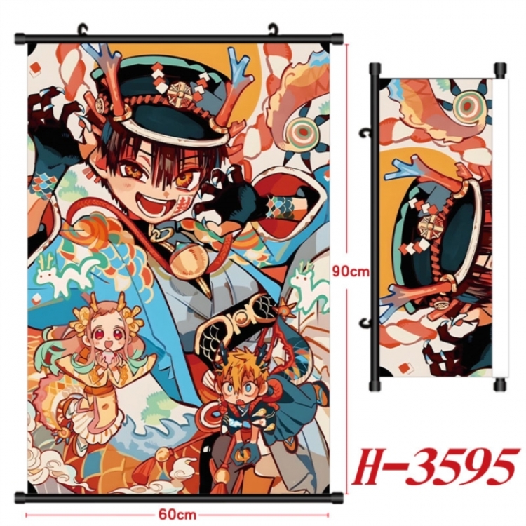 Toilet-bound Hanako-kun Anime Black Plastic Rod Canvas Painting Wall Scroll 60X90CM