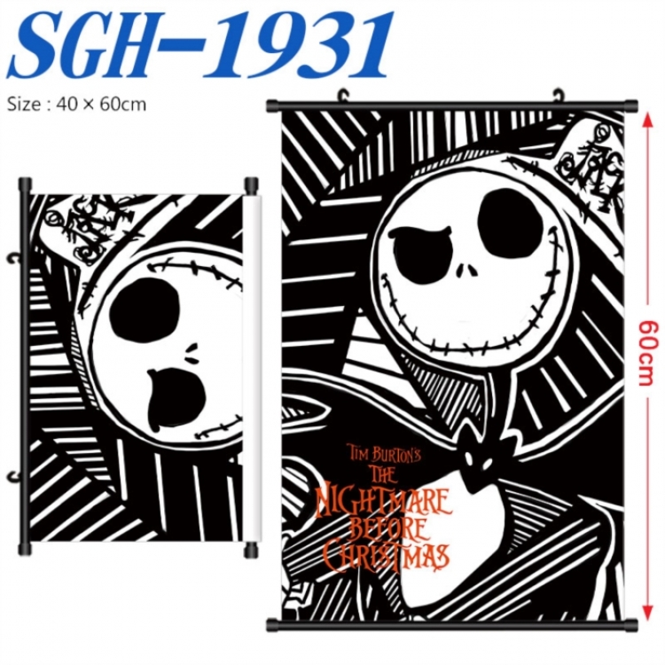 The Nightmare Before Christmas Anime digital printed pole style hanging picture Wall Scroll 40x60cm