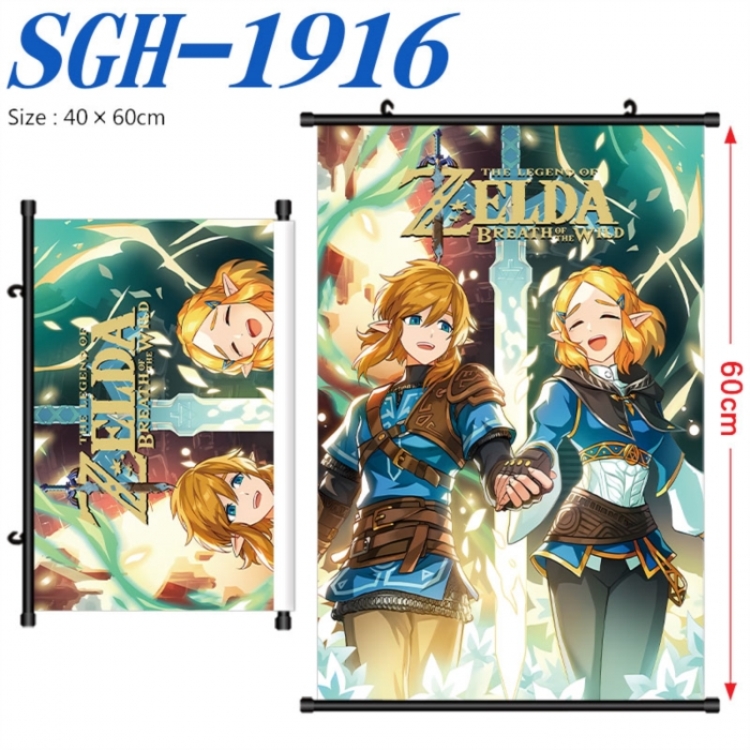 The Legend of Zelda Anime digital printed pole style hanging picture Wall Scroll 40x60cm