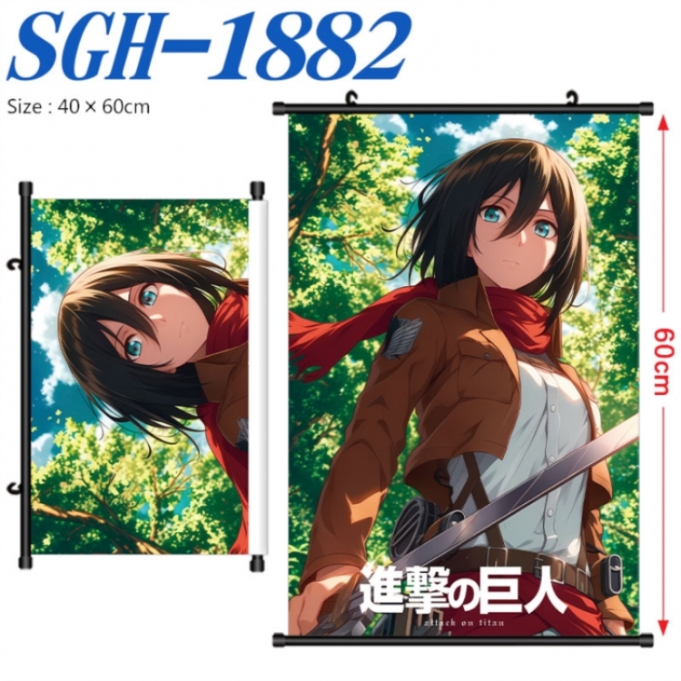 Shingeki no Kyojin Anime digital printed pole style hanging picture Wall Scroll 40x60cm