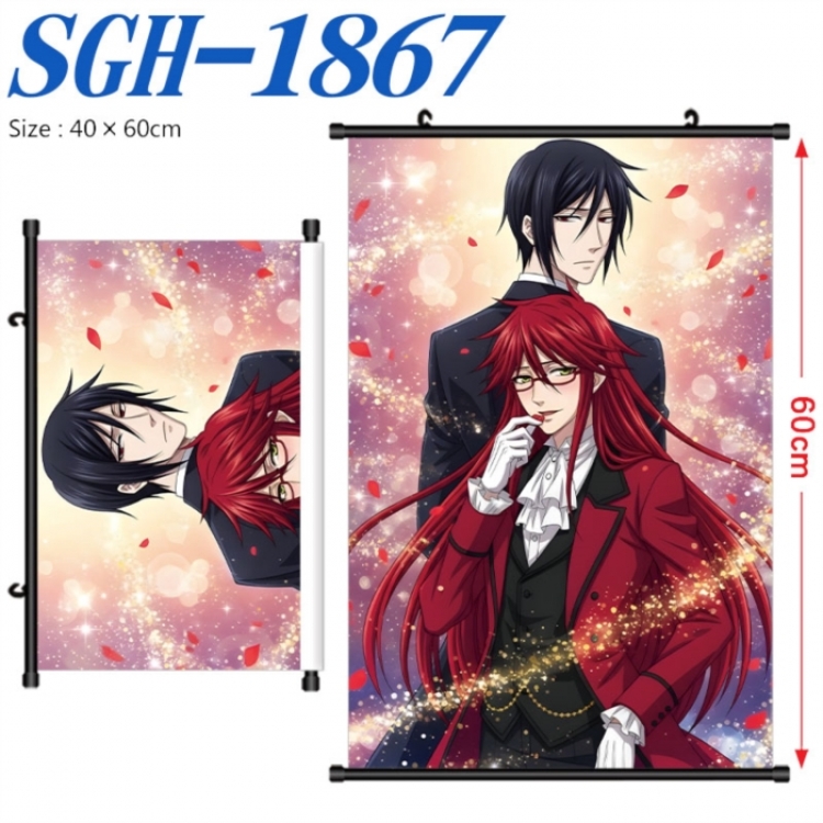 Kuroshitsuji Anime digital printed pole style hanging picture Wall Scroll 40x60cm