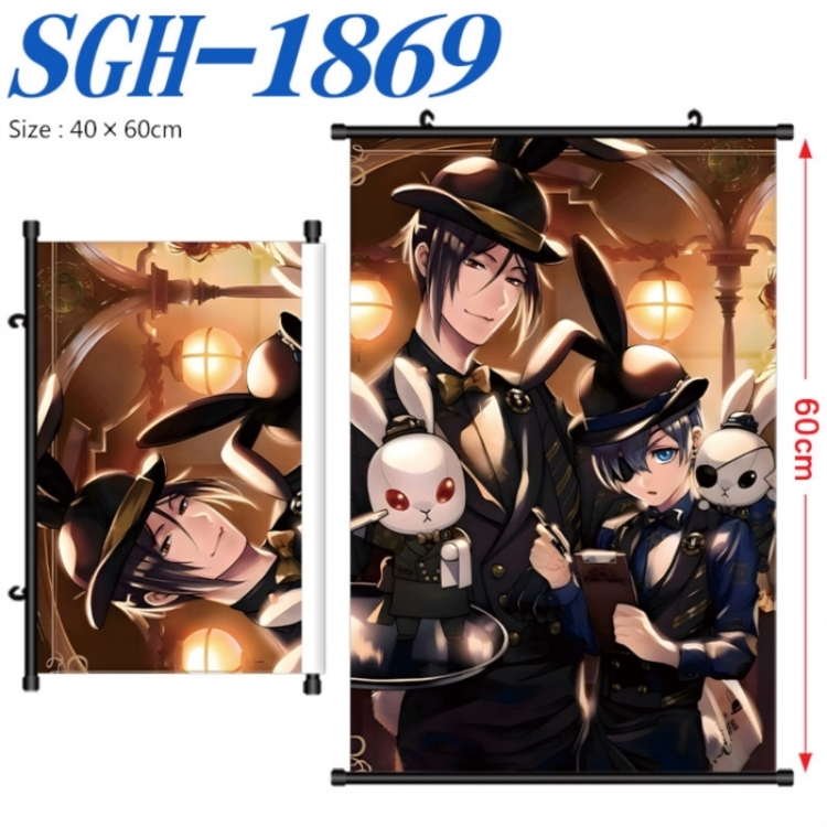 Kuroshitsuji Anime digital printed pole style hanging picture Wall Scroll 40x60cm