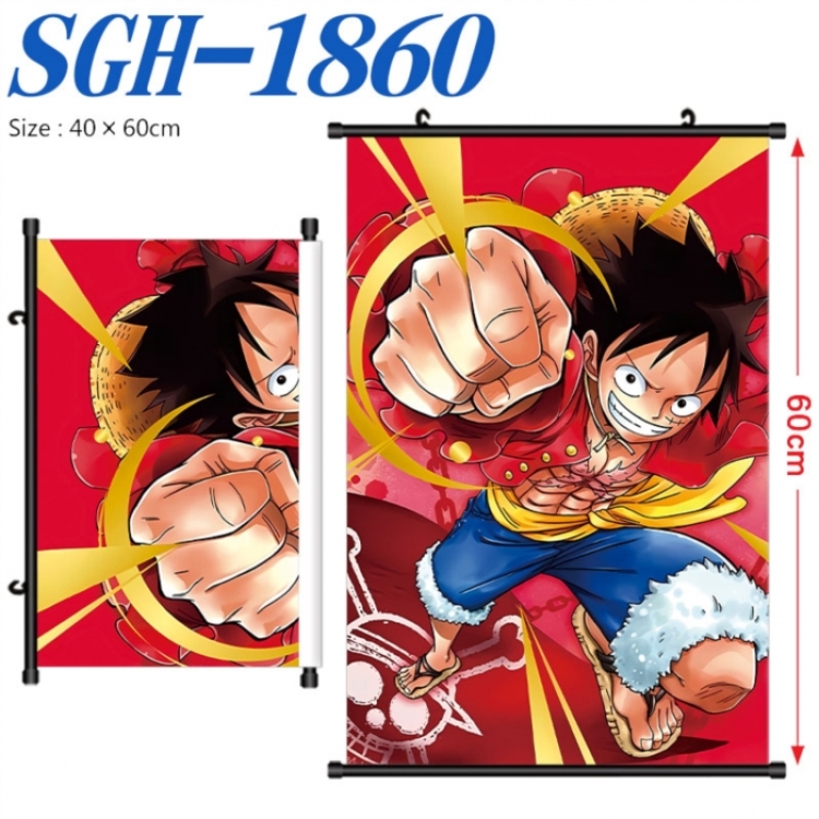 One Piece Anime digital printed pole style hanging picture Wall Scroll 40x60cm