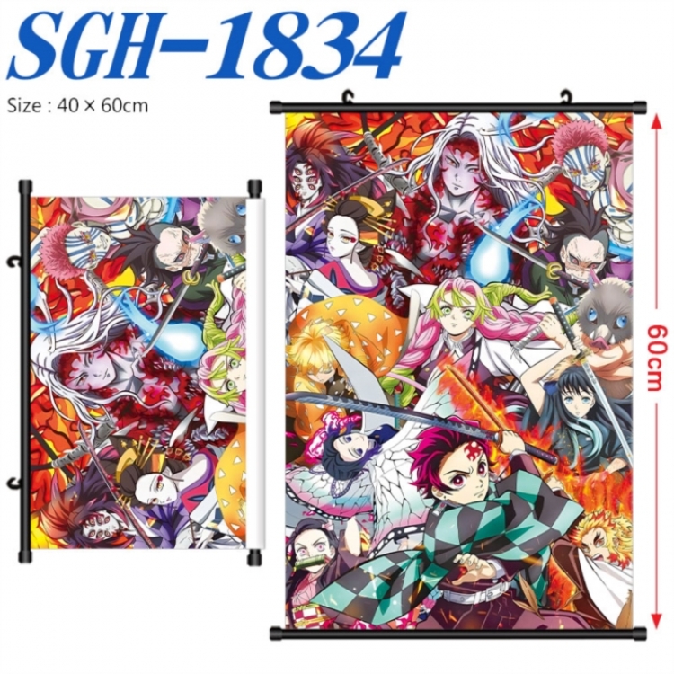 Demon Slayer Kimets Anime digital printed pole style hanging picture Wall Scroll 40x60cm
