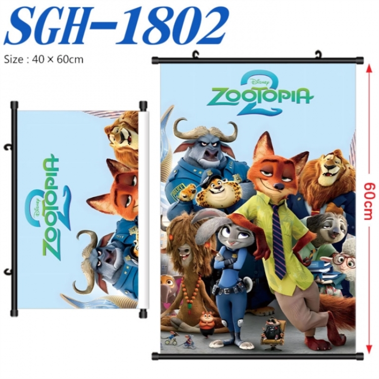 Zootopia Anime digital printed pole style hanging picture Wall Scroll 40x60cm