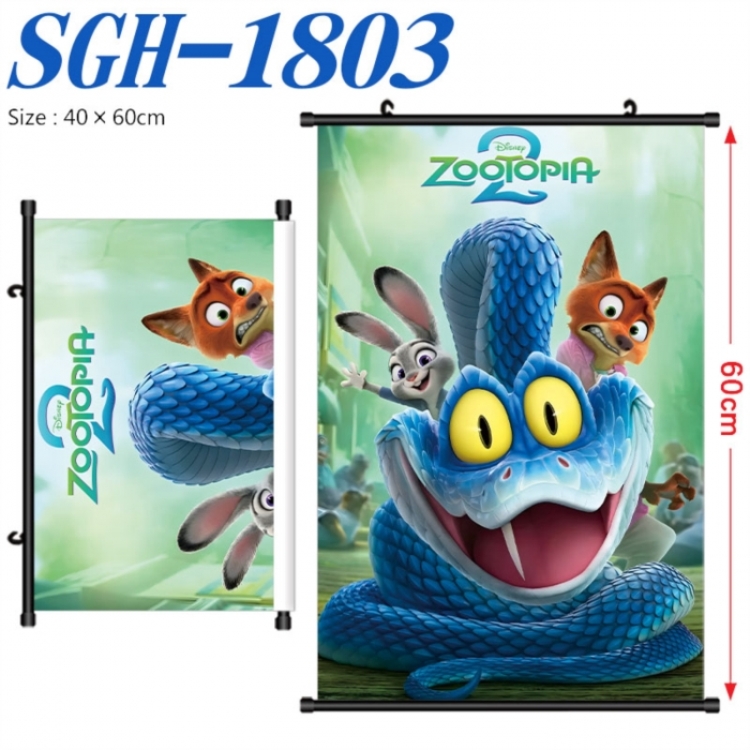 Zootopia Anime digital printed pole style hanging picture Wall Scroll 40x60cm