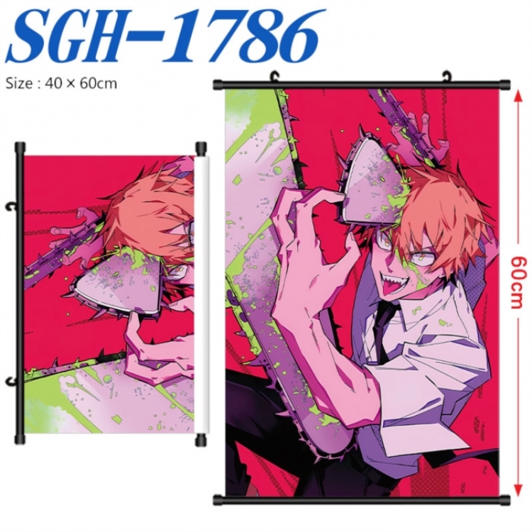 Chainsaw Man Anime digital printed pole style hanging picture Wall Scroll 40x60cm