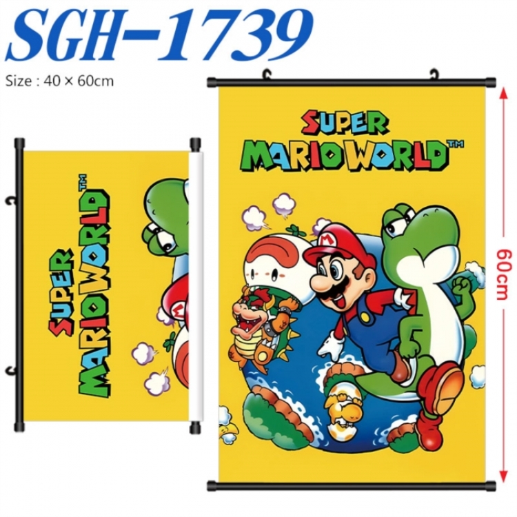 Super Mario Anime digital printed pole style hanging picture Wall Scroll 40x60cm