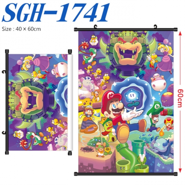 Super Mario Anime digital printed pole style hanging picture Wall Scroll 40x60cm