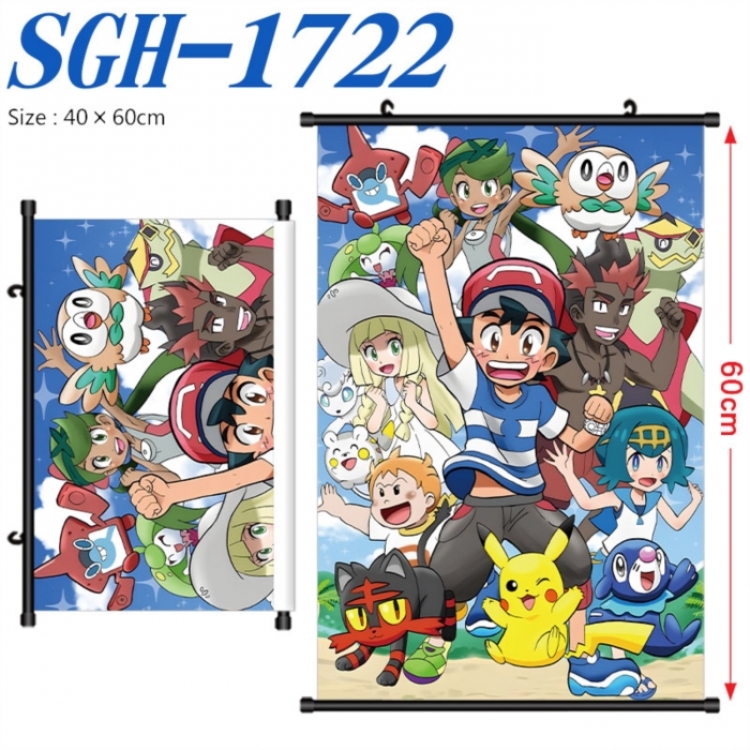 Pokemon Anime digital printed pole style hanging picture Wall Scroll 40x60cm