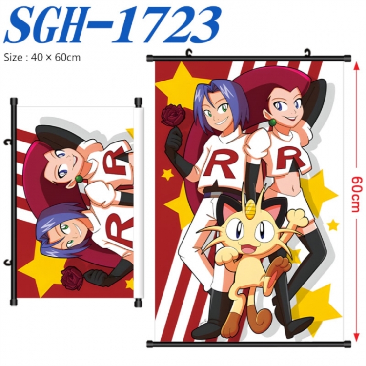 Pokemon Anime digital printed pole style hanging picture Wall Scroll 40x60cm