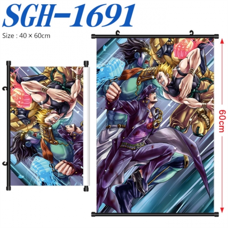 JoJos Bizarre Adventure Anime digital printed pole style hanging picture Wall Scroll 40x60cm