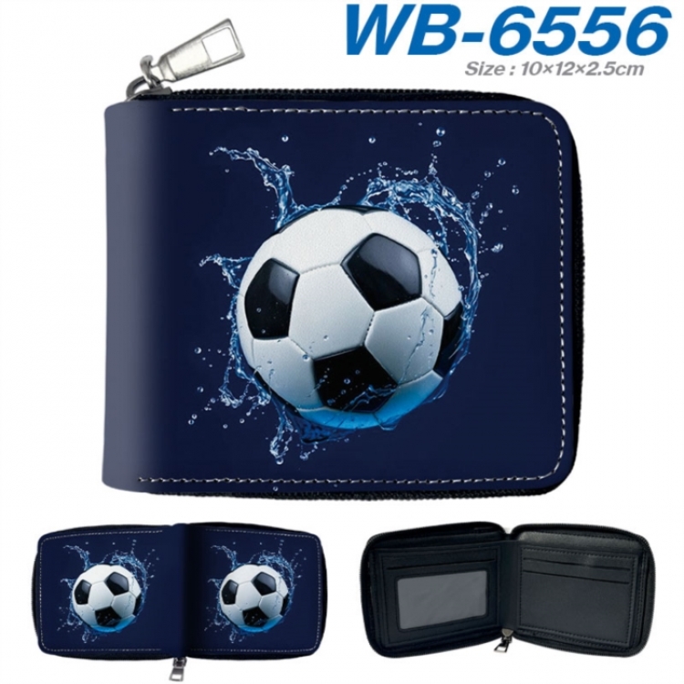 Ball games Anime color short full zip folding wallet 10x12x2.5cm
