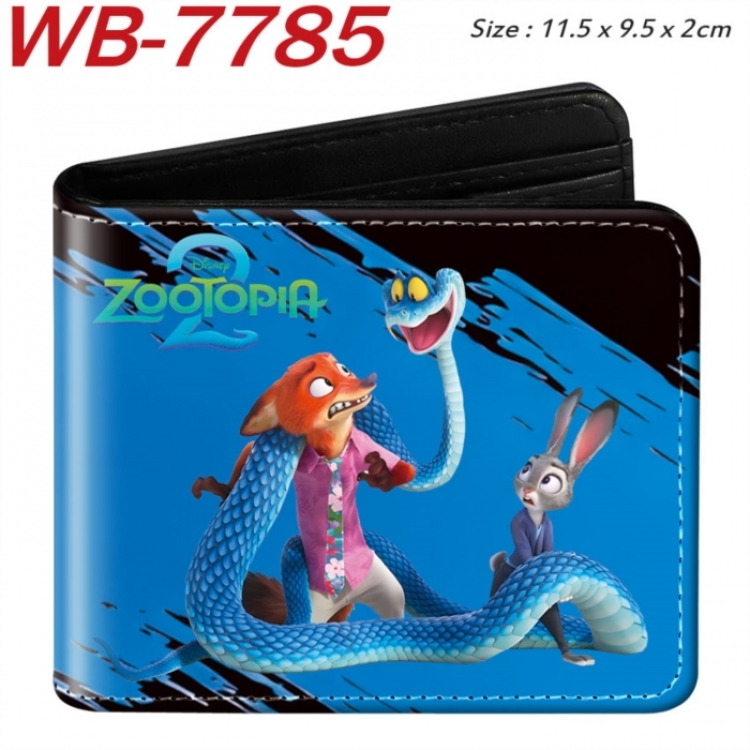 Zootopia Animation color PU leather half fold wallet 11.5X9X2CM