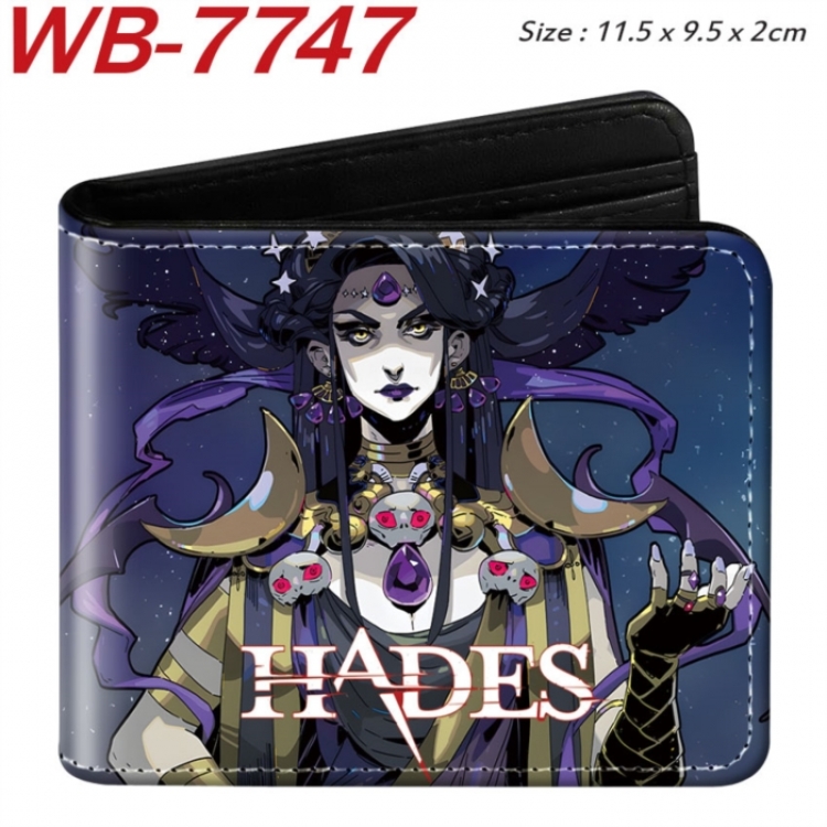 Hades Animation color PU leather half fold wallet 11.5X9X2CM