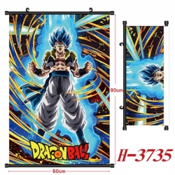DRAGON BALL Anime Black Plastic Rod Canvas Painting Wall Scroll 60X90CM